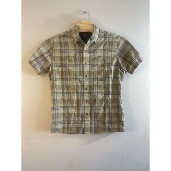 Kuhl SHORT SLEEVE BUTTON UP SHIRT Large Beige - Picture 1 of 5